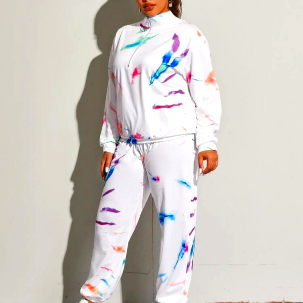 Plus size 2 piece set sweats and pullover